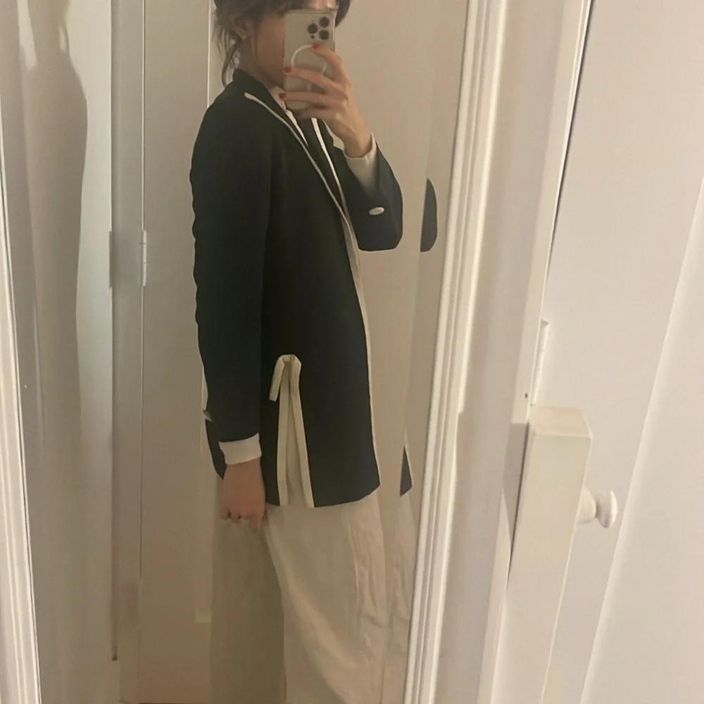 Vintage silk dior navy evening jacket blazer